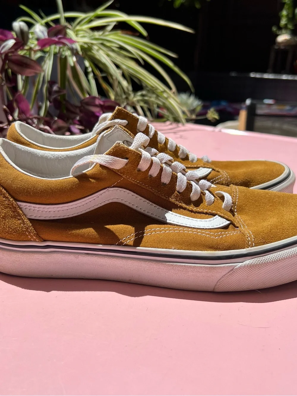 Vans Old Skool Suede Sneakers in Mustard Yellow | Men 8 / Woman 9.5